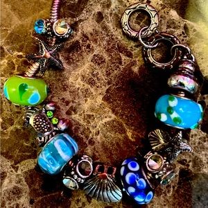 Pandora styled beaded bracelet